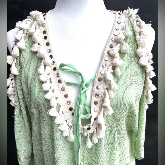 Vanita Rosa Kaftan, Coverup, Mint, Large - Picture 6 of 6